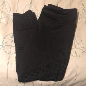 Zyia Black Moto Light n Tight Leggings 7/8 24”, Size 14-16 EUC